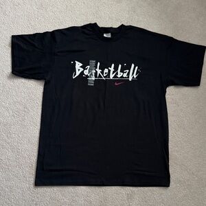 Vintage Nike Black Basketball Tee for Men (New without tags)
